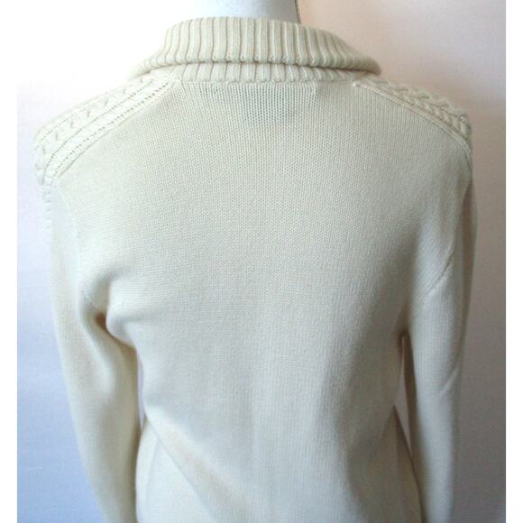 Ralph Lauren Sport Boys Cream Long Sleeve Full Zip Sweater Unisex Size Medium - Picture 6 of 9